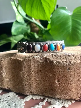 Multi Colored Stone Cuff