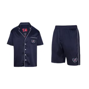 Navy Star Status Diddy Shirt and Shorts Set