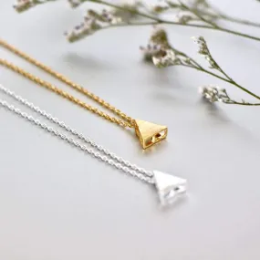 Necklace Set, Gold And Rhodium Triangle Charm, Rhodium And Gold Dipped Necklace, Minimalist Necklace, Gift Necklace (SS99/100)