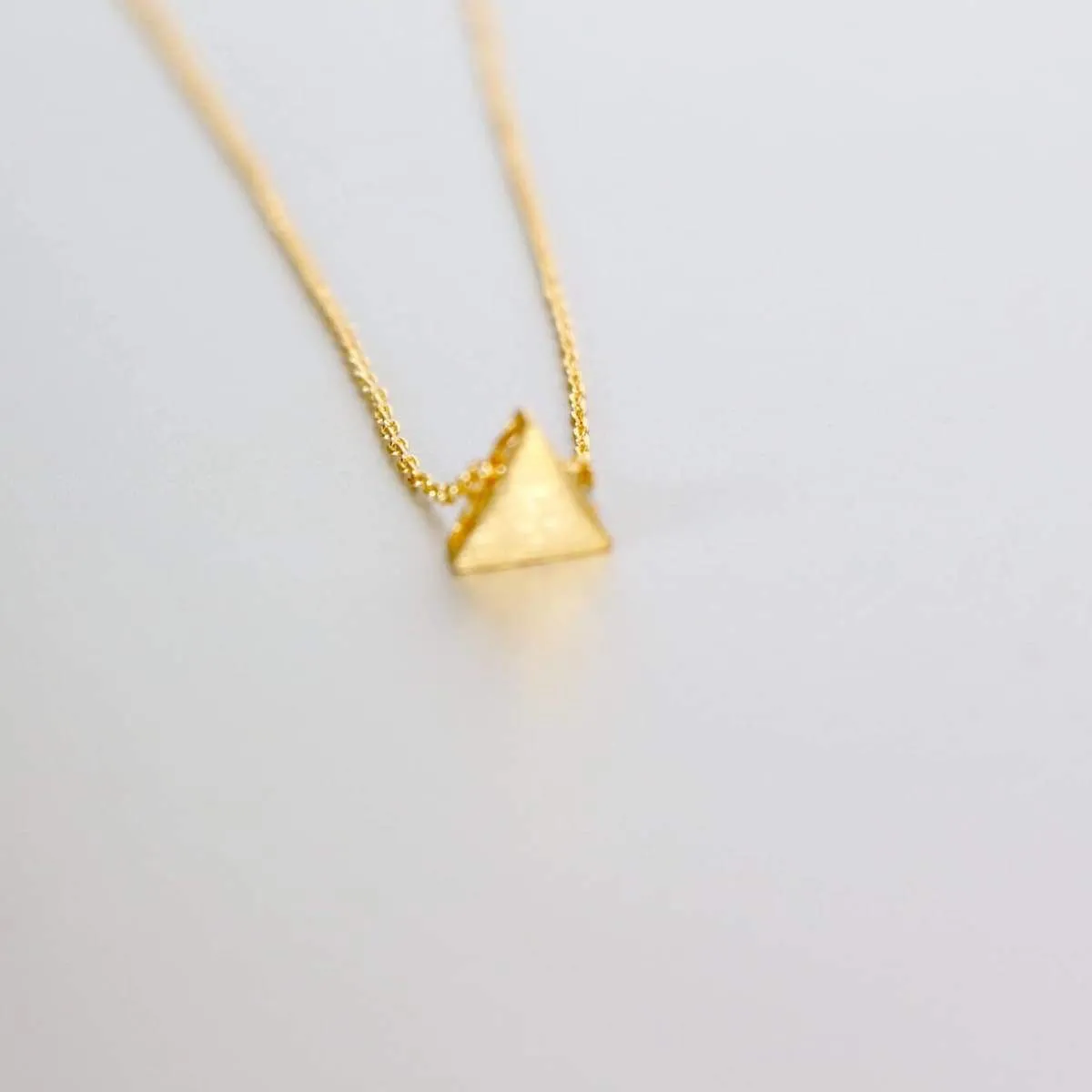 Necklace Set, Gold And Rhodium Triangle Charm, Rhodium And Gold Dipped Necklace, Minimalist Necklace, Gift Necklace (SS99/100)