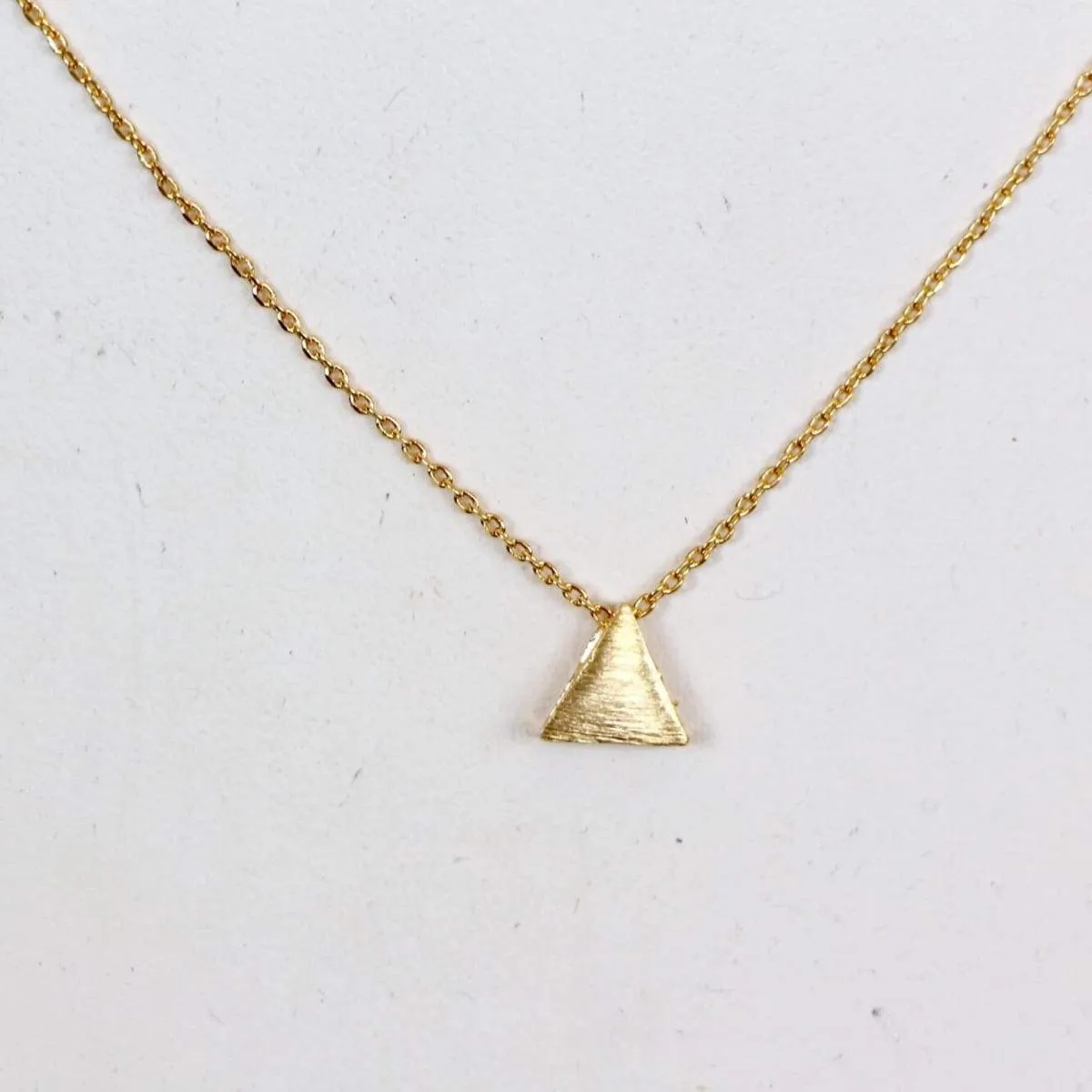 Necklace Set, Gold And Rhodium Triangle Charm, Rhodium And Gold Dipped Necklace, Minimalist Necklace, Gift Necklace (SS99/100)