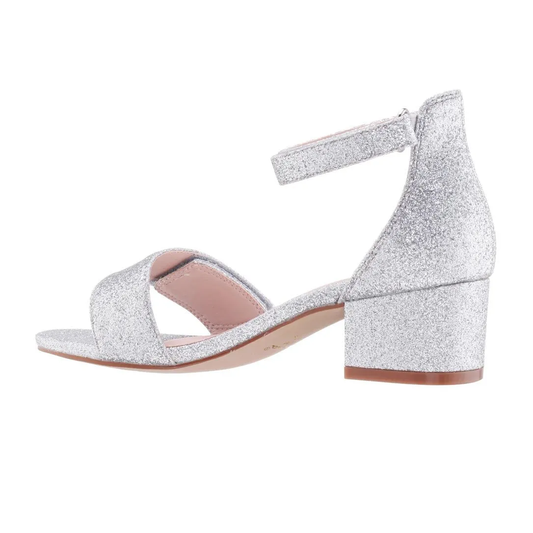 Nina Girl's Rejina Silver Sparkle