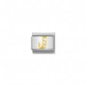 Nomination LINK COMPOSABLE CLASSIC LETTERA J IN ORO E PIETRE 030301/10