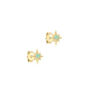 Opal Star Earrings