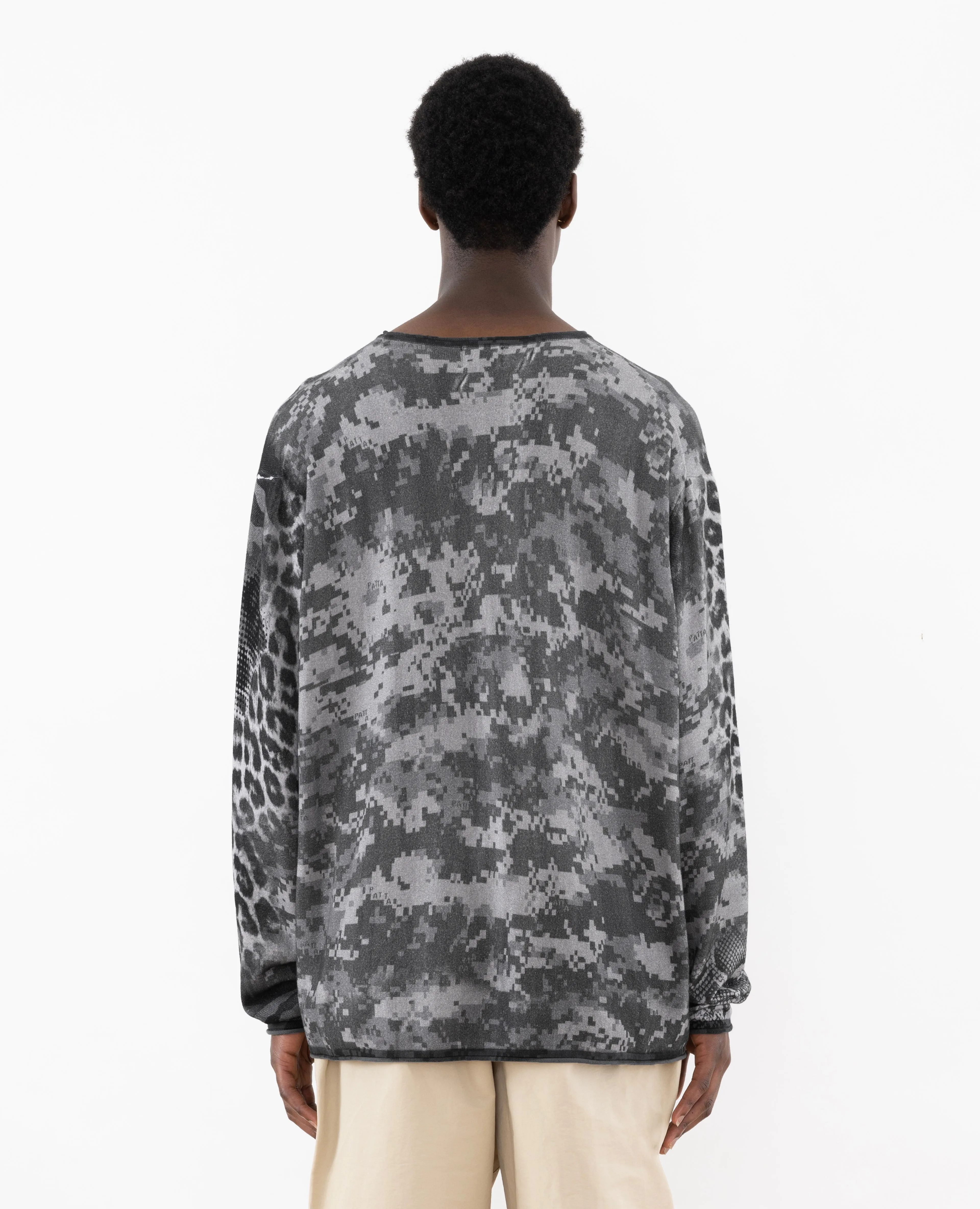 Patta Jungle Knitted Longsleeve T-Shirt (Multi/Grayscale)