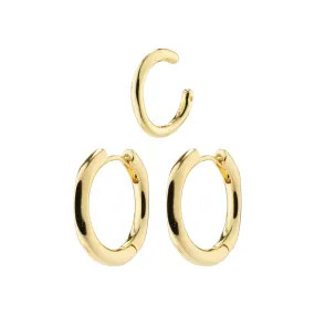 Pause Gold Plated Earring Set