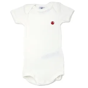 Petit Bateau Short Sleeve Bodysuit - White