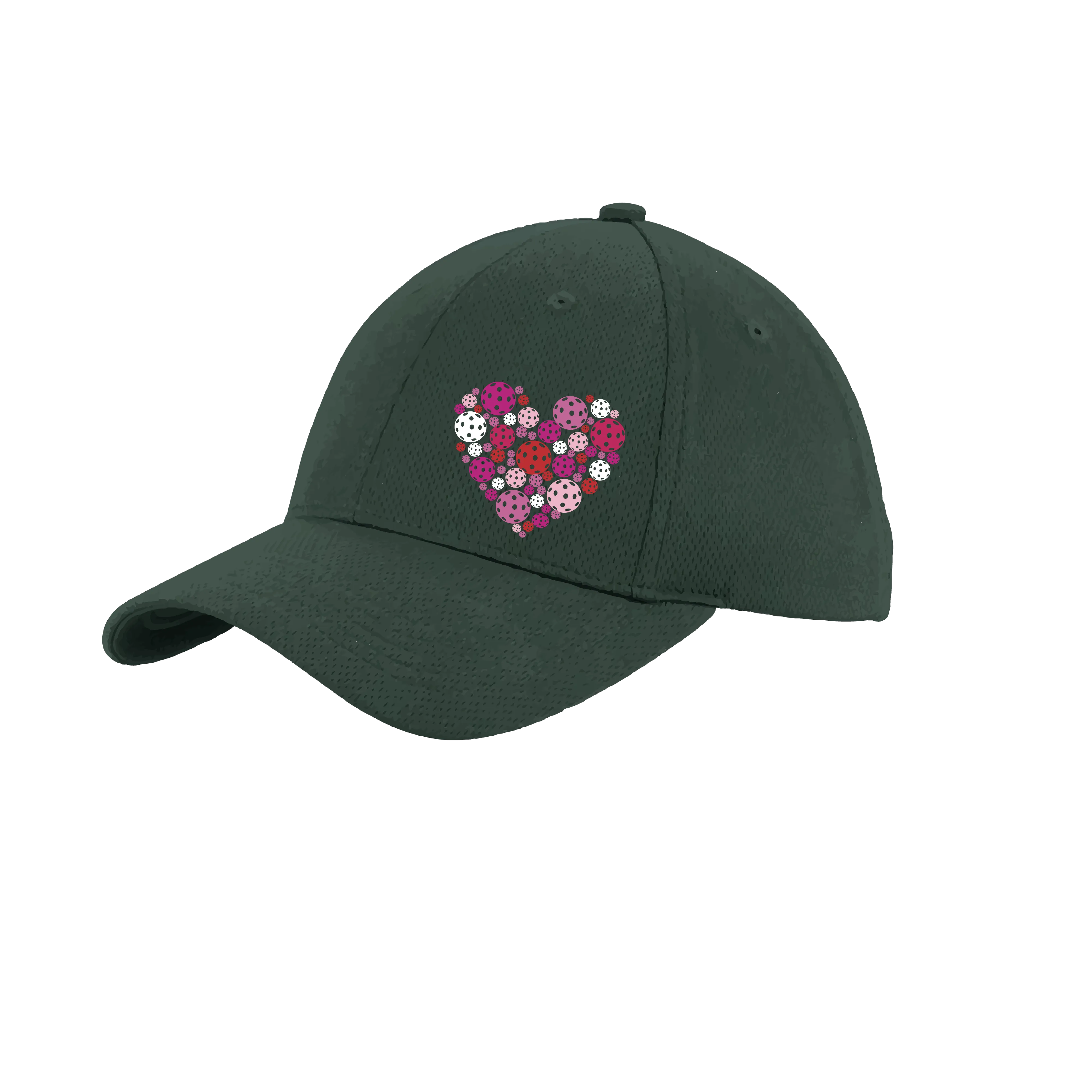 Pickleball Heart (Customizable) | Pickleball Hat | Moisture-Wicking 100% Polyester