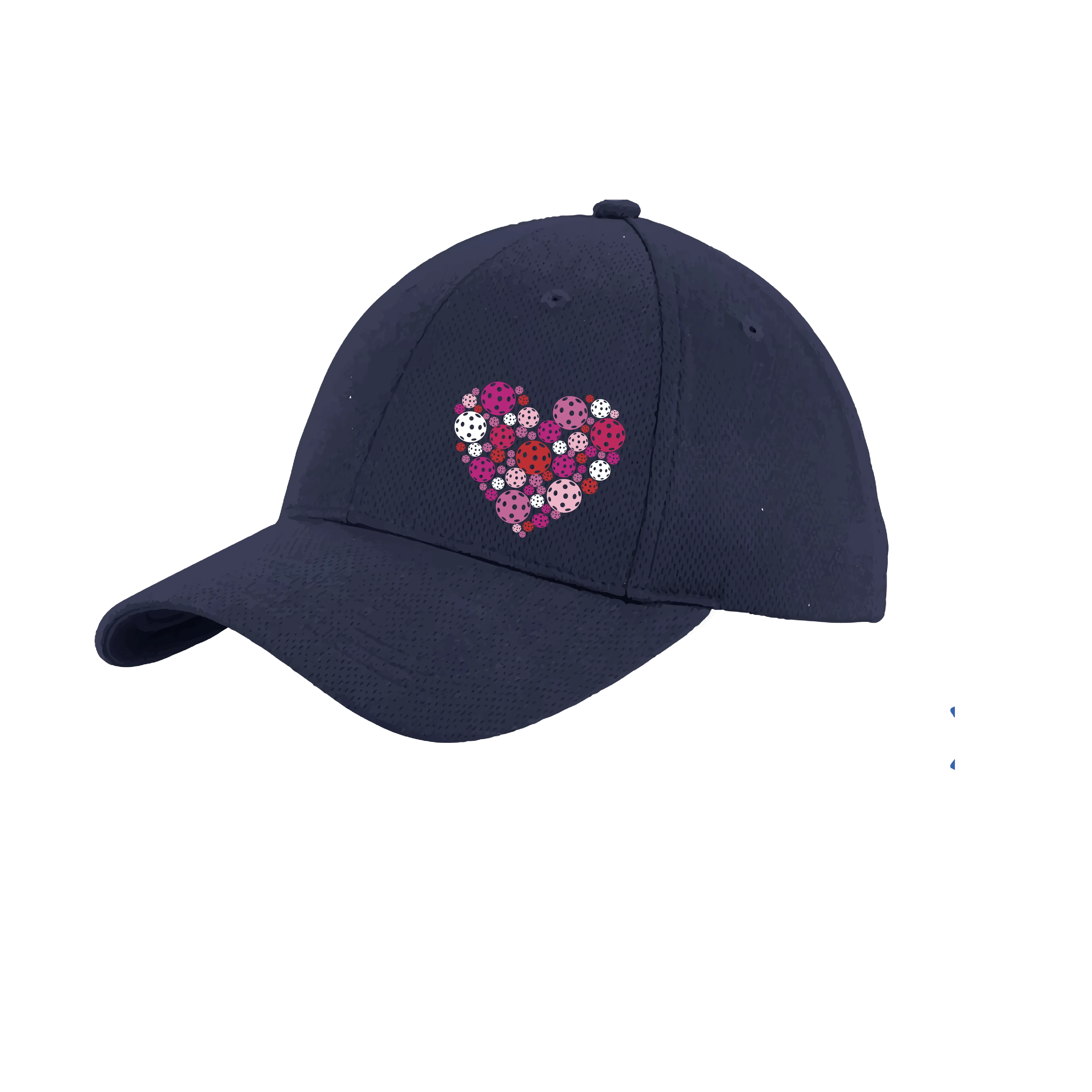 Pickleball Heart (Customizable) | Pickleball Hat | Moisture-Wicking 100% Polyester