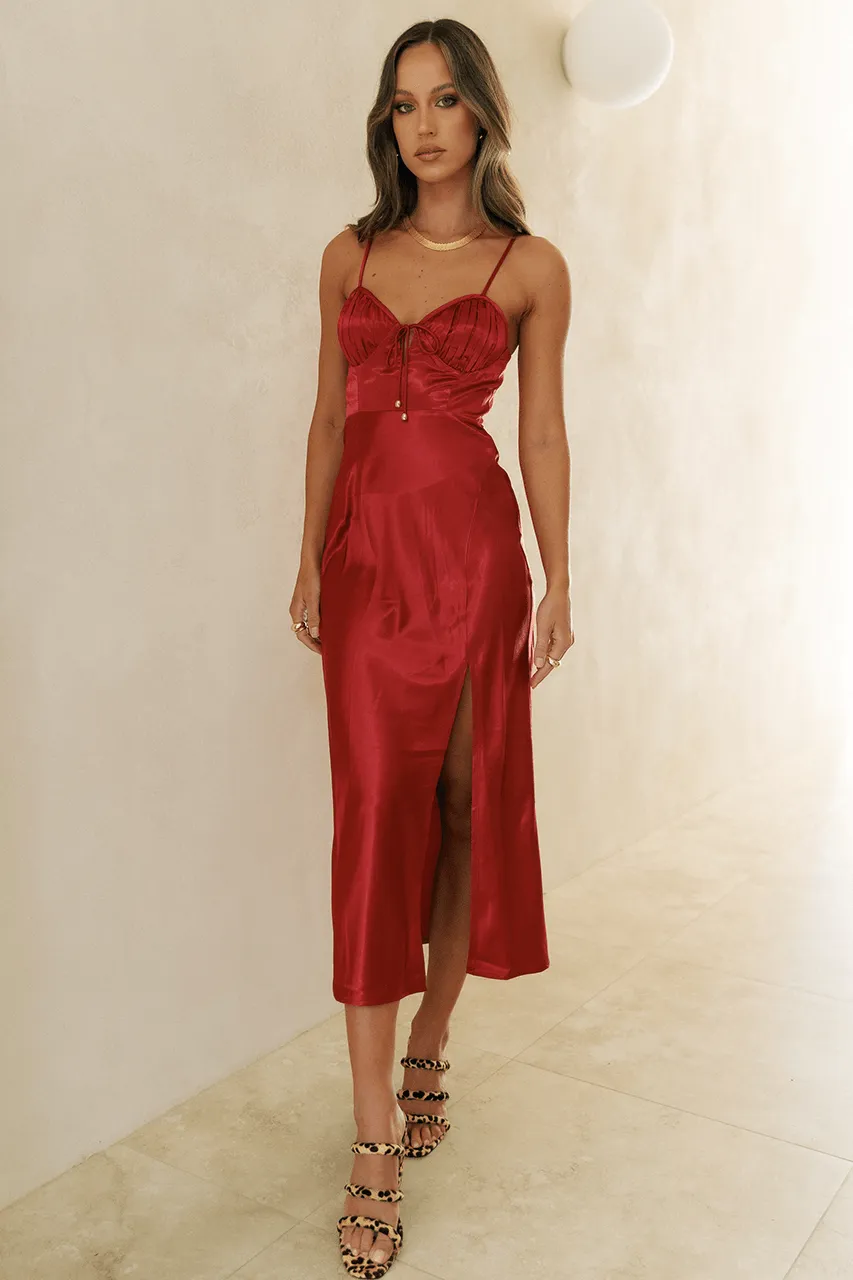 Shay Slip Dress - Red