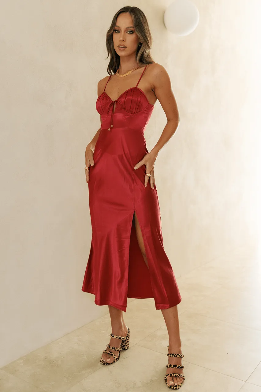 Shay Slip Dress - Red