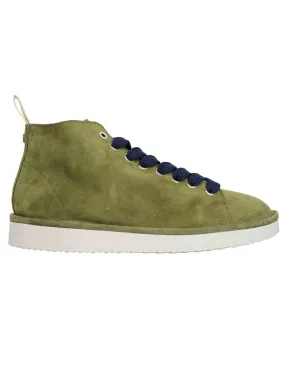 Sneakers uomo in camoscio verde