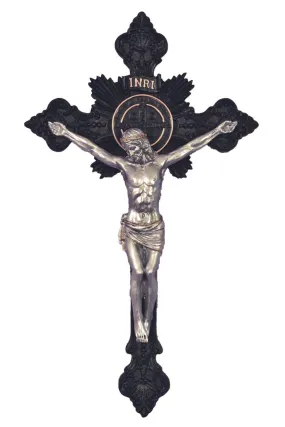 St. Benedict Crucifix, Hand-Painted, Black