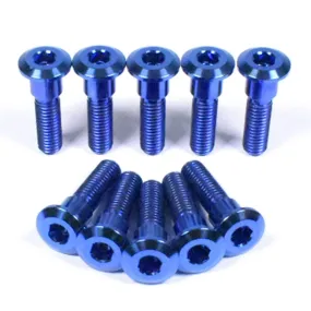 Suzuki GSXR600 (97-00) GSXR750 (85-00) Titanium Front Brake Disc Rotor Bolts, Blue