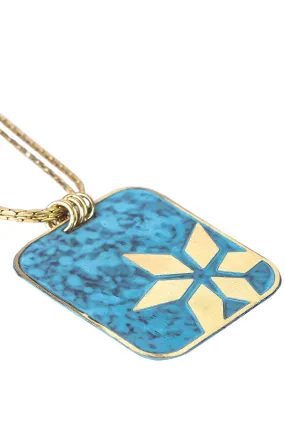 Vaatika dog tag necklace, blue - Wholesale